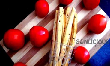 Homemade healthy breadsticks for soup