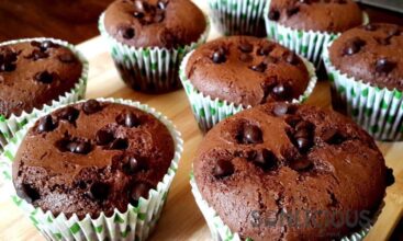 Bake Bakery-Style Eggless Chocolate Muffins (Easy!)