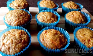 Whole Wheat Carrot Date Muffins