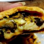 Sliced Vegetarian Stromboli