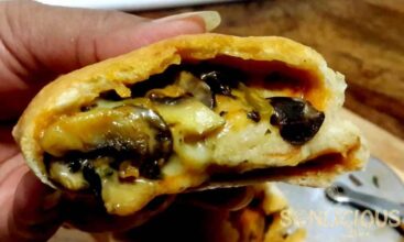 Cheesy Vegetarian Stromboli Recipe [Whole Wheat]