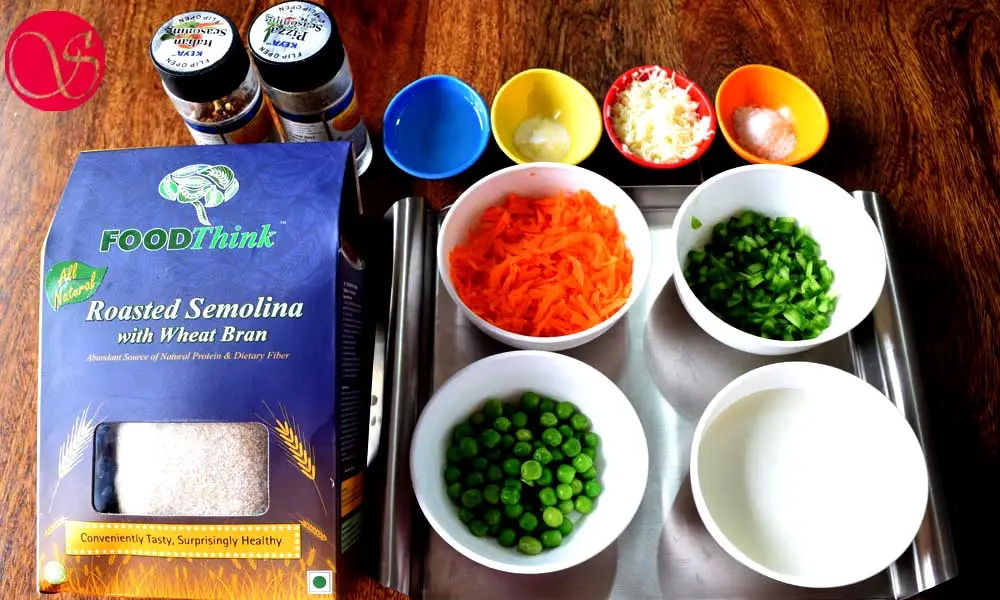 Ingredients for savory semolina muffins