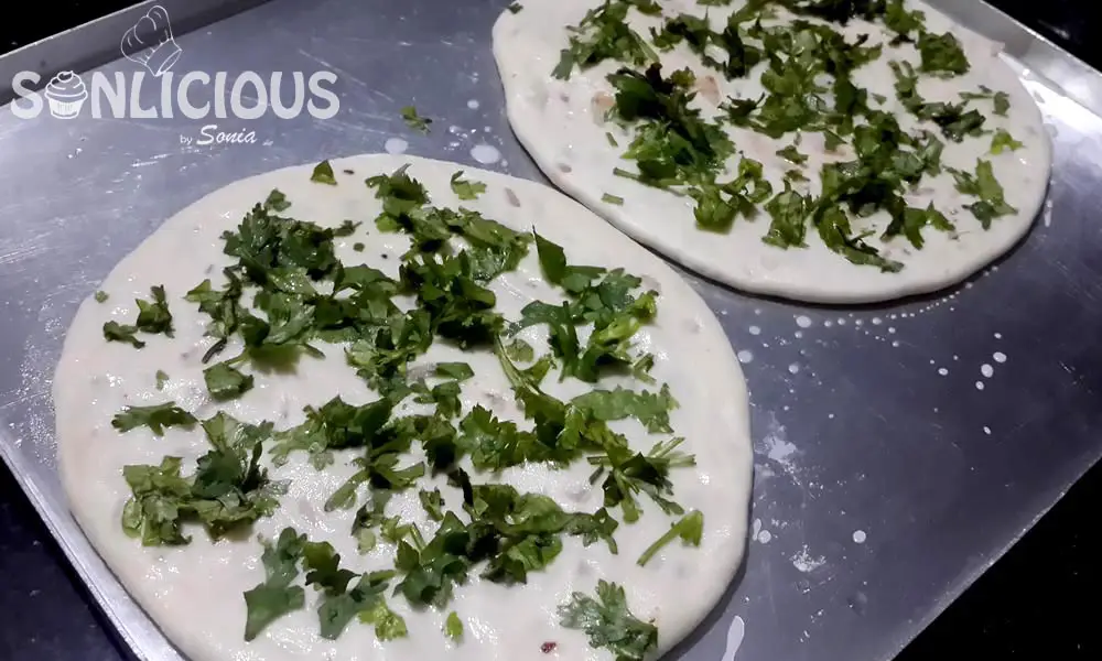 Stuffed kulcha before baking