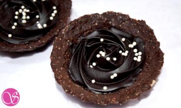 How to make Eggless Chocolate Tart with chocolate filling