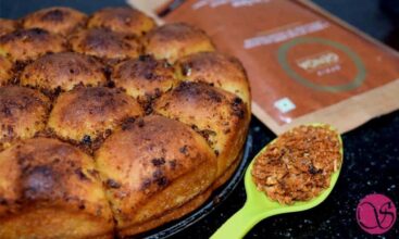 Soft Spongy and Spicy Pull apart Bread recipe from scratch