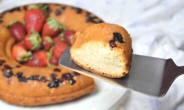 Yeasted Lemon Cake in Bundt Pan #BreadBakers