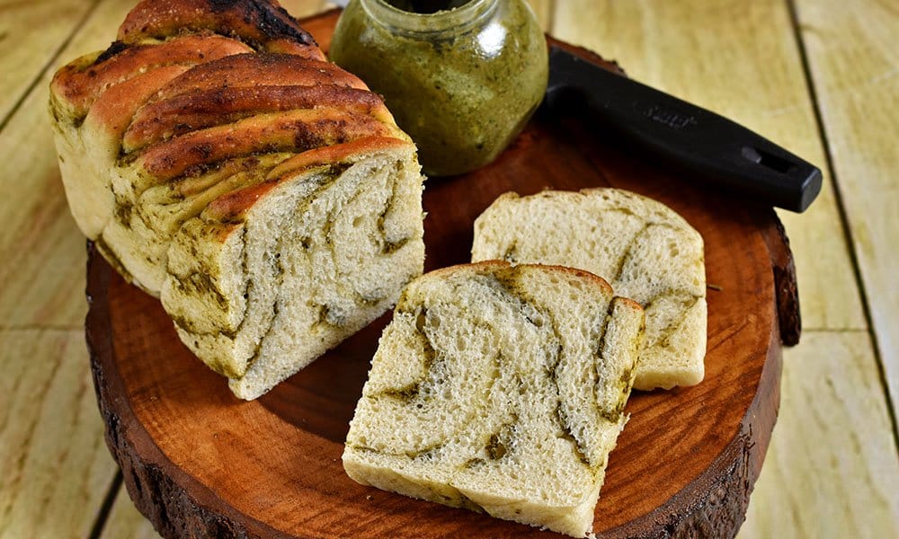 Pesto Babka Bread