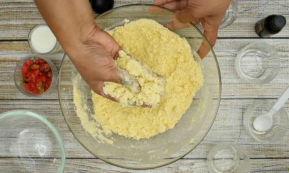 eggless karachi biscuits dough preperation