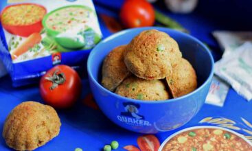 Tangy Oats Breakfast Muffins | Eggless | Healthy