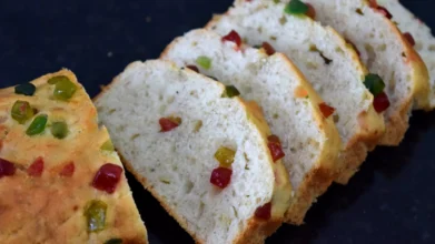 Eggless Banana Cake with Tutti Frutti – Ideal Tea Time Accompaniment